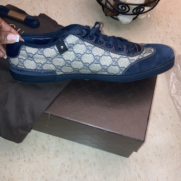 AUTHENTIC GUCCI FNOZO GG SOFT TEK SNEAKERS SIZE -11 MENS - Picture 3 of 12